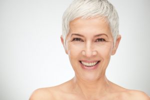 mature woman smiling